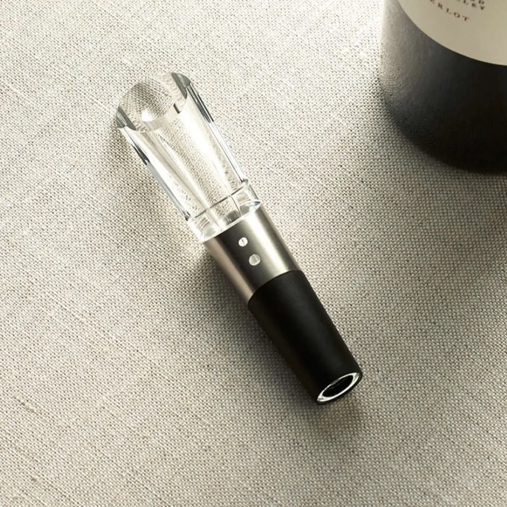 Wine Aerator Pourer with Black and Silver Finish
